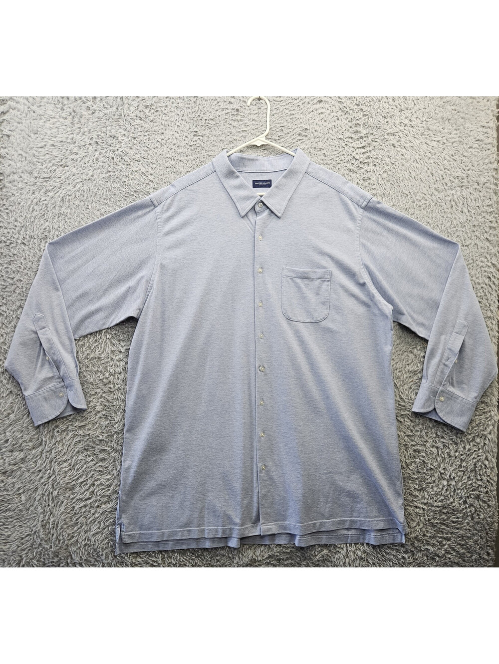 PROPER CLOTH Custom Made Long Sleeve Polo Shirt Big & Tall Appx 3XB (See Measrm)